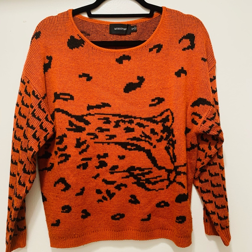 Minkpink Oversized Cheetah Sweater